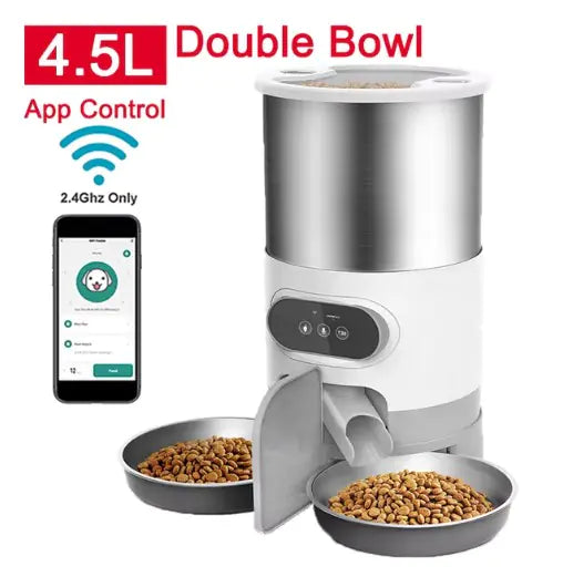 Automatic Dual Meal Pet Feeder – Smart Feeding System for Dogs & Cats