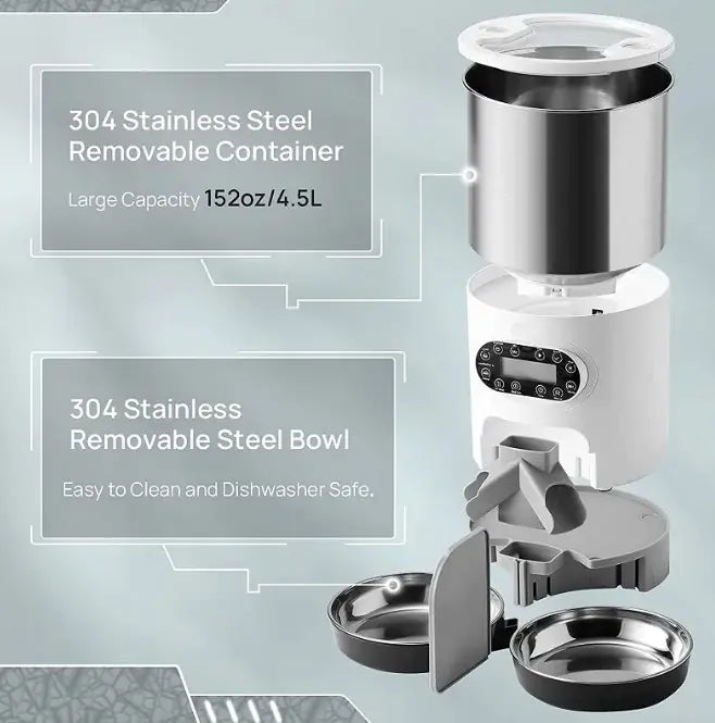 Automatic Dual Meal Pet Feeder – Smart Feeding System for Dogs & Cats